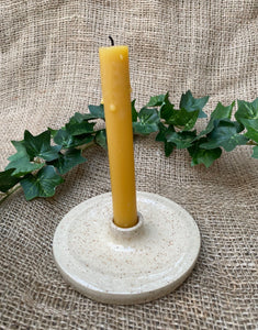 Candlestick Holders: Speckled Tan