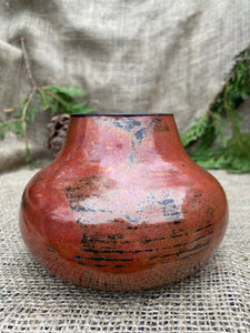 Geometric Vase: Copper Skies